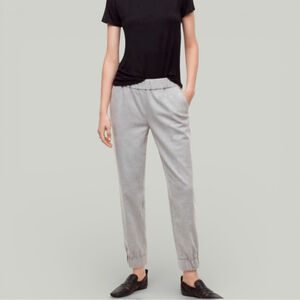 ARITZIA WILFRED Pants Women Size Large Gray Turquet Trouser Wool Cashmere Blend